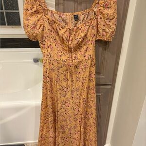 SHEIN floral milkmaid dress